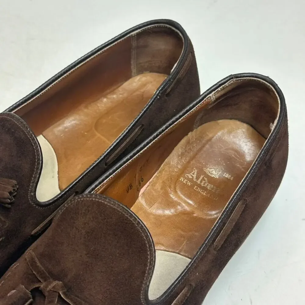 NEW HEELS Alden 666 Tassel Moccasin Loafer Mocha Kid Suede Made in USA 12.5 C